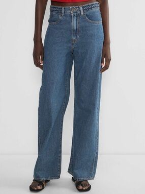 Levi Rib Cage Wide-leg Jeans With Braided Waist